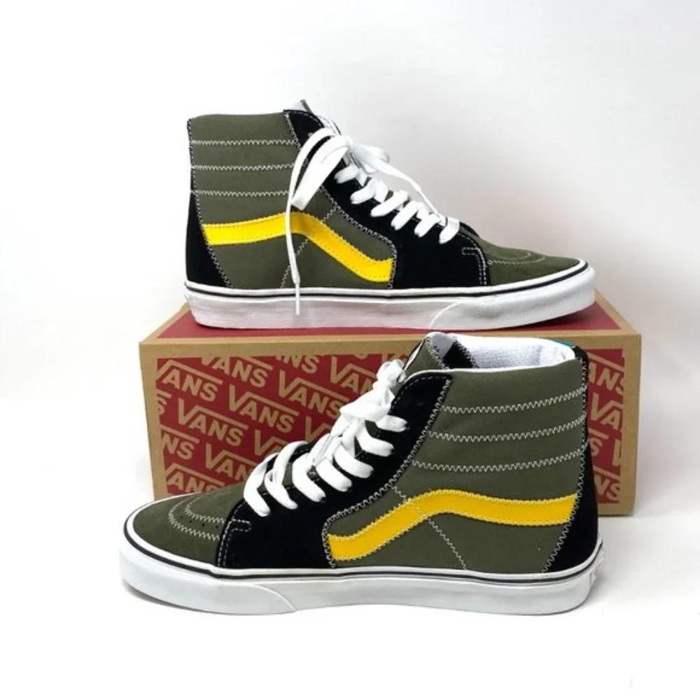 Vans SK8-HI Zig Zag Shoes Women's Size 6 7 Blue Green Suede Canvas VN0A4BV619Y - Picture 4 of 10